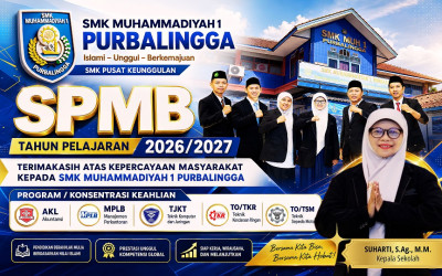 Penetapan Hasil Seleksi SPMB SMK Muhammadiyah 1 Purbalingga Tahun Pelajaran 2026/2027 Resmi Diumumkan
