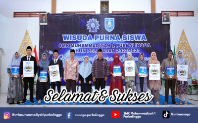 SMK MUHAMMADIYAH 1 PURBALINGGA WISUDA 428 LULUSAN TAHUN 2023