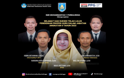 SELAMAT DAN SUKSES - Pendidikan Profesi Guru Dalam Jabatan Angkatan II Tahun 2023