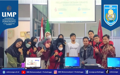 Ekspresikan Kreativitas, PK IMM Buya HAMKA UMP Gelar Pelatihan Desain Grafis Berbasis Aplikasi Canva di SMK Musaga