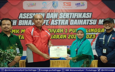 Sertifikasi Program Pintar Bersama Daihatsu (PBD), SMK Muhammadiyah 1 Purbalingga Terakreditasi A