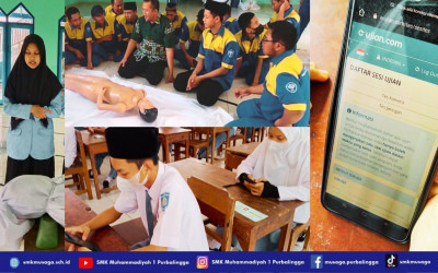 366 Siswa SMK Muhammadiyah 1 Purbalingga Sukses Ikuti Ujian ISMUBA Jateng 2022 dan Ujian Praktik Ibadah
